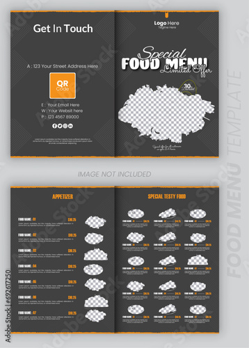 Corporate food menu template photo