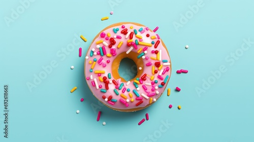 sugar frosted donut food illustration glaze treat, indulgence delicious, pastry breakfast sugar frosted donut food photo