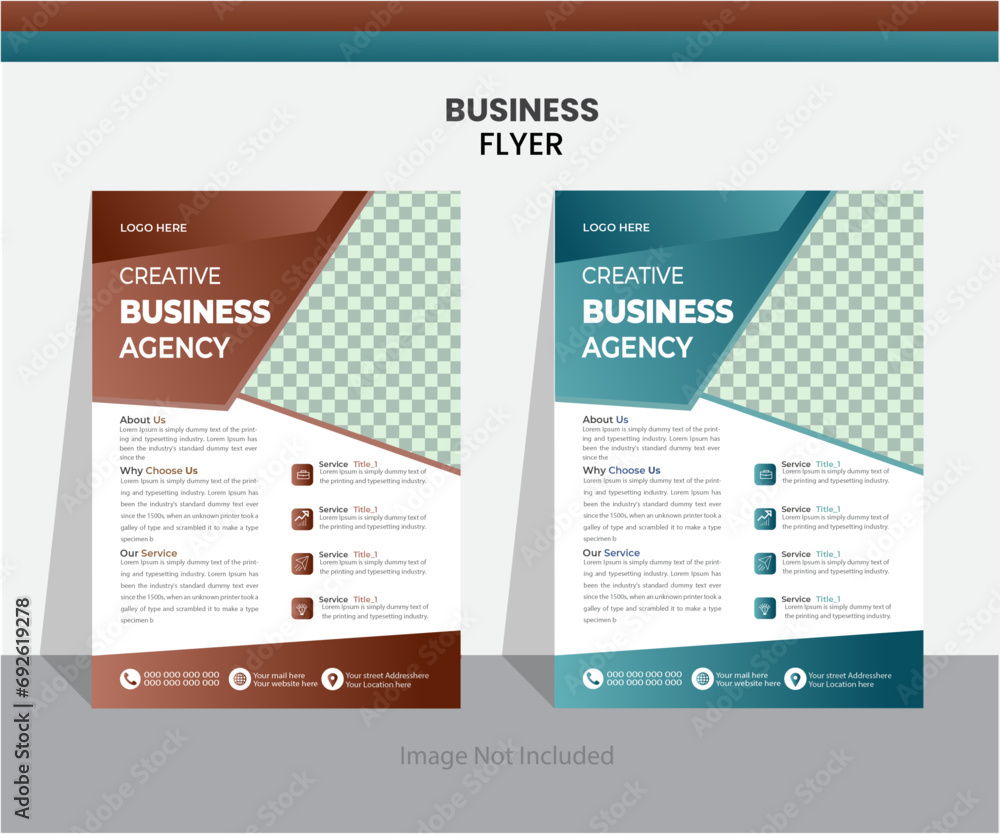 Modern exclusive business flyer design template Modern exclusive business flyer design template