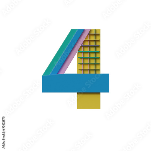 Colorful Art 3D Alphabet PNG Letters
