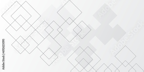 Square pattern on banner with shadow. Abstract geometric background with copy space. Modern and minimal concept. You can use for cover, poster, banner web.