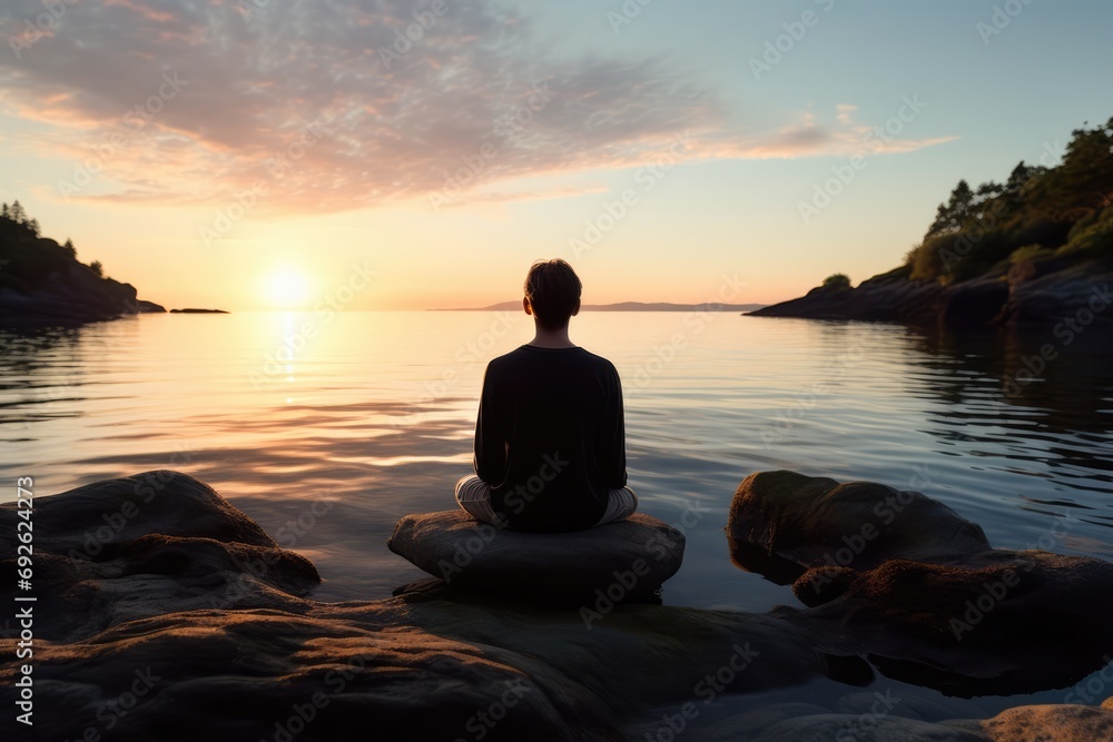Finding Inner Peace: Meditating By The Serene Sea