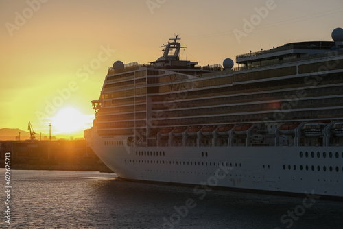 Modern cruiseship cruise ship liner Magnifica in port	 photo