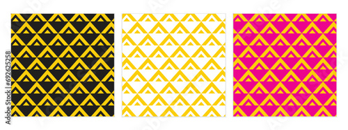 abstract seamless set of yellow pattern design perfect for banner poster.