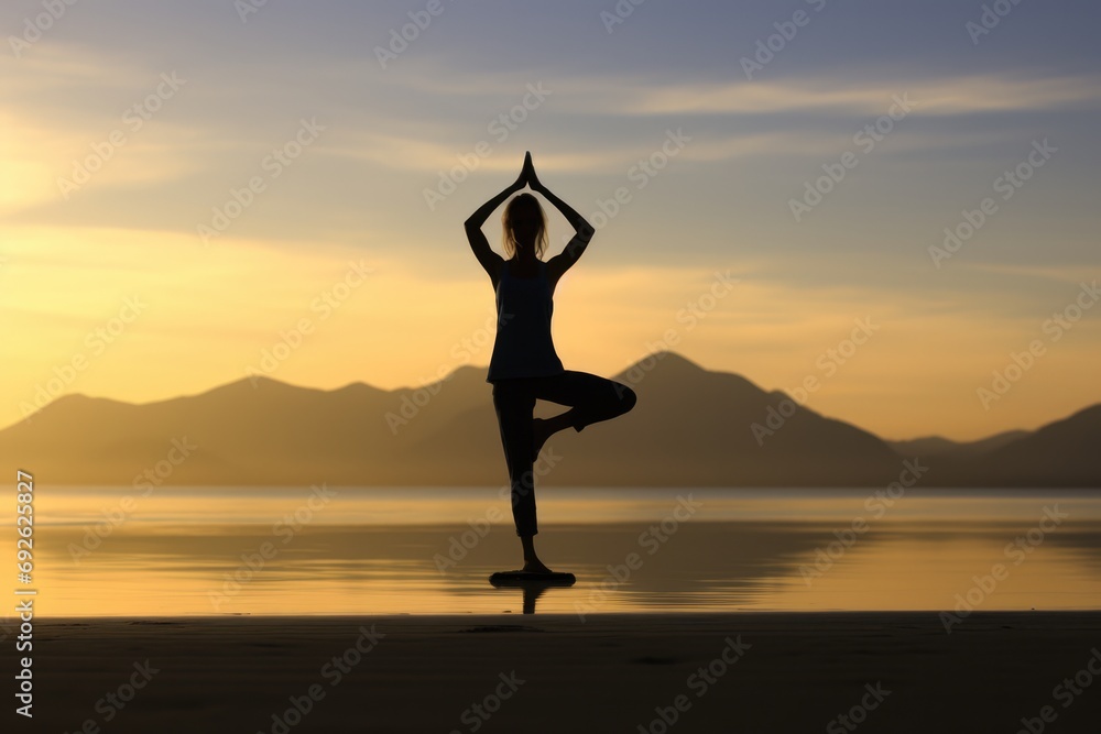 Morning Yoga Greeting The Day With Balance Ultrarealistic