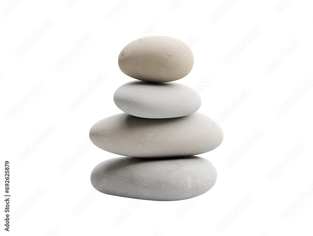 Tranquil Zen Stones, isolated on a transparent or white background Tranquil Zen Stones, isolated on a transparent or white background