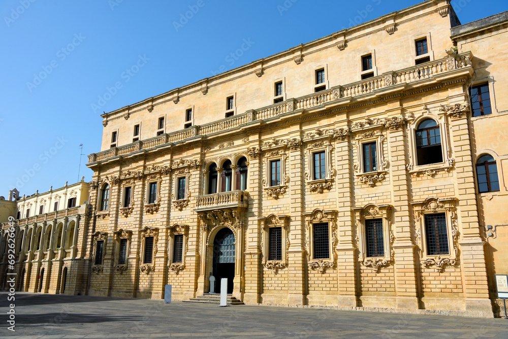 Palazzo del seminario is a palace located in Piazza del Duomo, in the historic center of Lecce, built between 1694 and 1709 in Lecce Baroque style Lecce Italy
