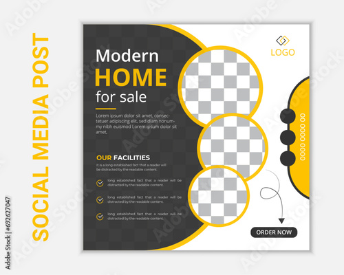Modern home sale social media post.