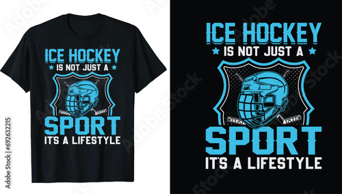 Ice hockey puck and broken stick t-shirt print vector template.Ice hockey t-shirt design Vector, Hockey, typography, vector, graphic, illustration, t-shirt design custom design mockup photo