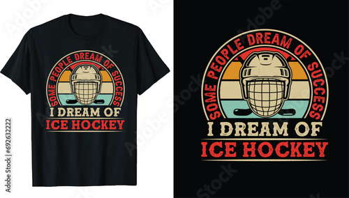 Ice hockey puck and broken stick t-shirt print vector template.Ice hockey t-shirt design Vector, Hockey, typography, vector, graphic, illustration, t-shirt design custom design mockup