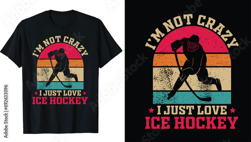 Ice hockey puck and broken stick t-shirt print vector template.Ice hockey t-shirt design Vector, Hockey, typography, vector, graphic, illustration, t-shirt design custom design mockup