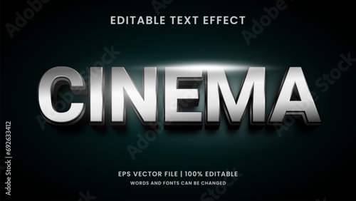 Cinema editable text effect