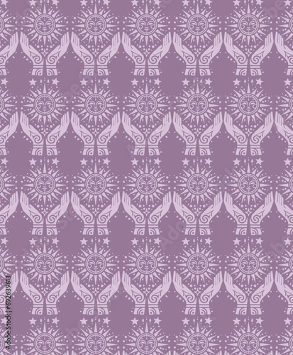 esoteric hands and sun, exoteric pattern, medieval sun, zen background