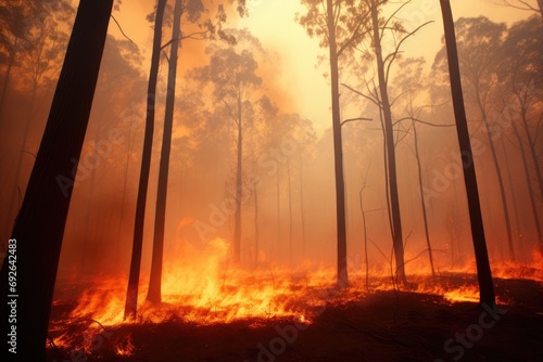 dramatic massive forest fire © cristian