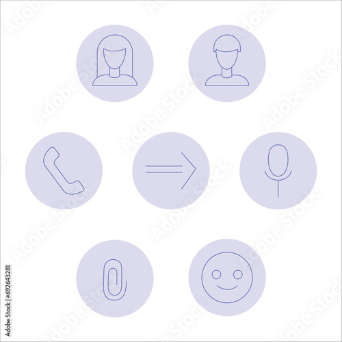 icons of chatbots and messengers