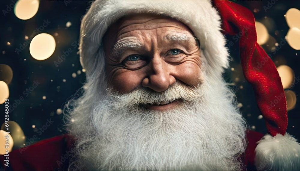 santa claus with christmas tree