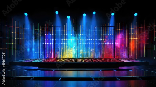 sound stage electronic background illustration dj beat, rhythm synth, groove dance sound stage electronic background