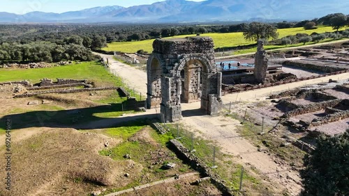 The Roman city of Caparra located in the province of Lusitania in modern day Extremadura, Spain photo