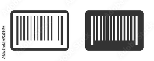 Barcode icon isolated on a white background. Vector illustration