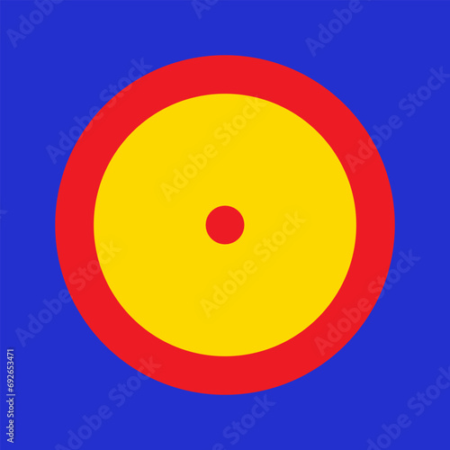 Wrestling mat. Colorful vector illustration