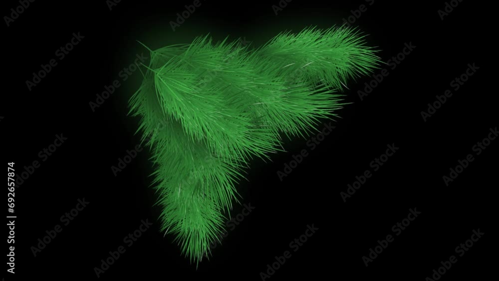 Christmas Leaf Animation with Copy Space - Decoration Ornament on Transparent Background with Alpha Channel Christmas Leaf Animation with Copy Space - Decoration Ornament on Transparent Background with Alpha Channel