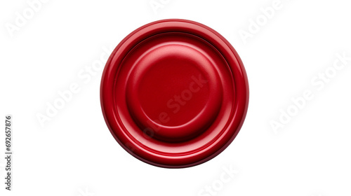 Close-Up of a Vector Illustration Red Wax Seal Mark Isolated PNG