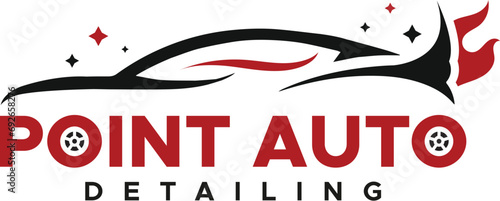 Car Auto Logo design, Racing logo, Wheel Logo, Point Detailing logo photo