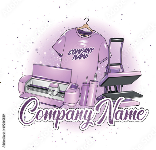 T-Shirt Printing & Crafting Logo Design, Arts and Crafts, Heat Press, Tumbler, T-Shirt
