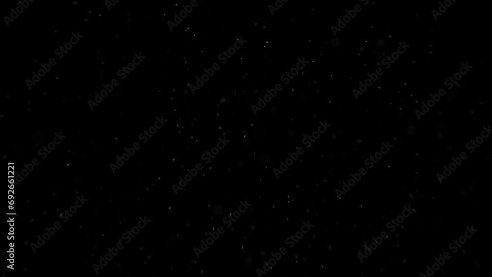 Densely Falling Snowflakes on Black Background - Shallow Depth of Field, Mask Included Densely Falling Snowflakes on Black Background - Shallow Depth of Field, Mask Included