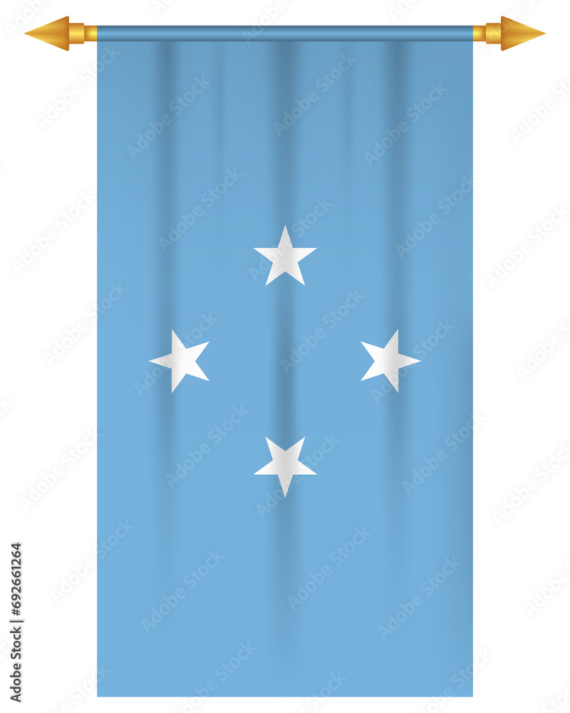 Micronesia flag vertical football pennant Micronesia flag vertical football pennant