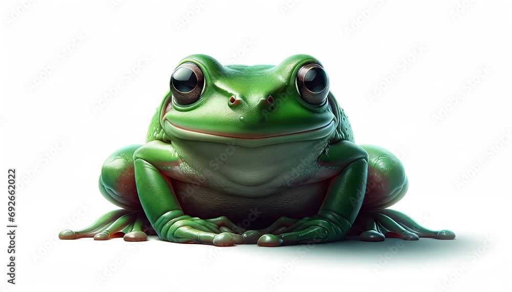 Obraz premium Green Tree Frog Sitting