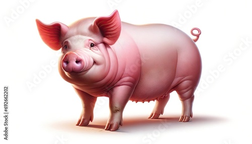 Pink Pig Standing