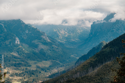 Gesia Szyja rock - Tatra mountains, Poland. Bielovodska valley in Slovakia photo