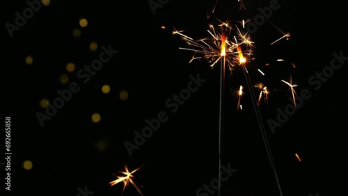 Sparkler on the darker background.