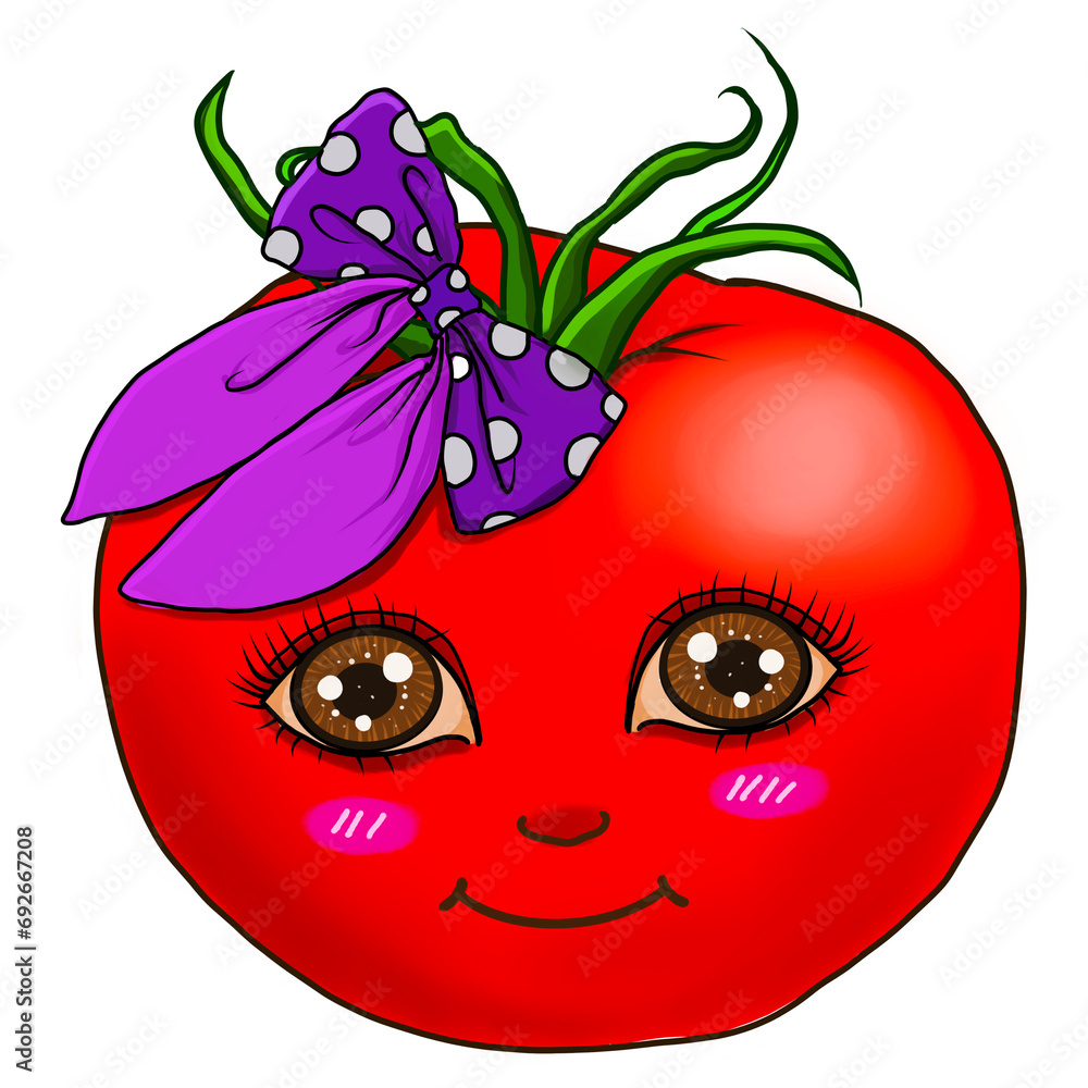 Obraz premium red apple cartoon