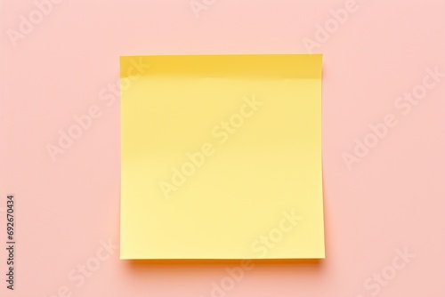 Sticky note on pink background