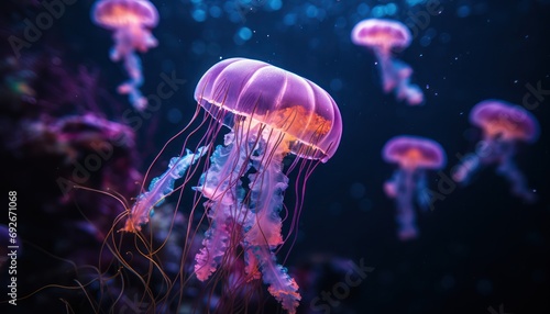 A Stunning Display of Floating Jellyfish
