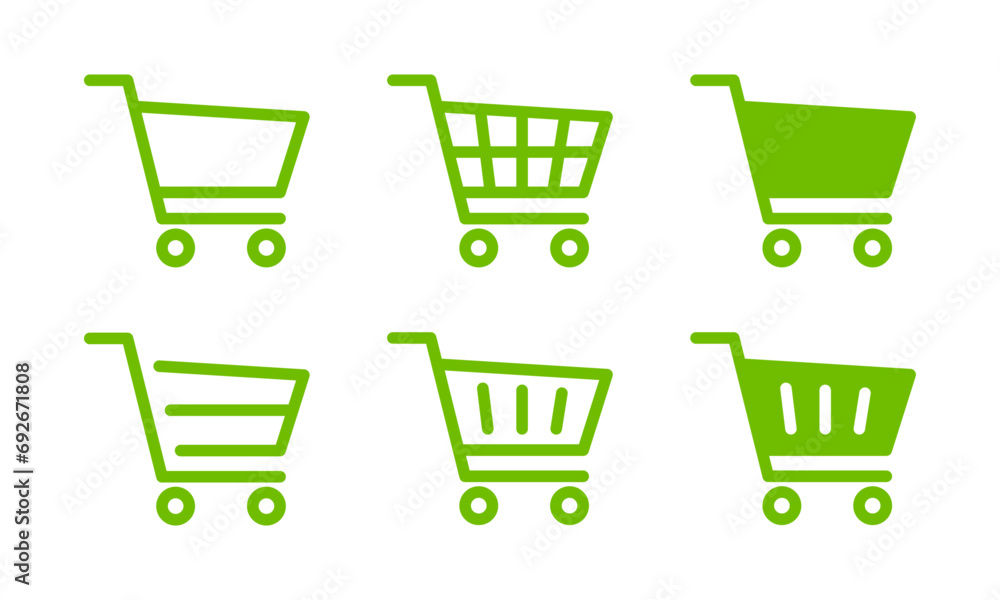 Shopping cart icon set Shopping cart icon set
