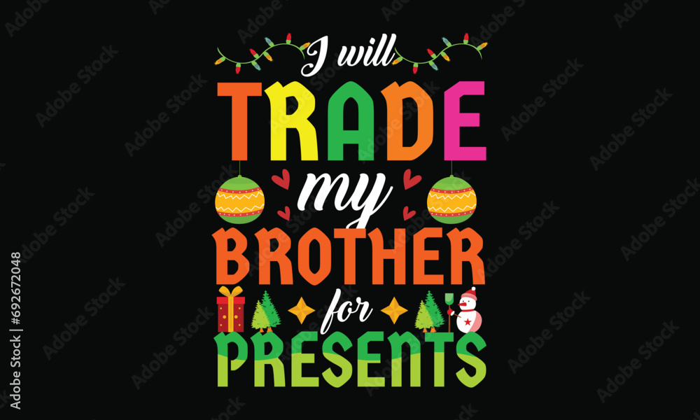 Fototapeta premium Christmas T-shirt Design