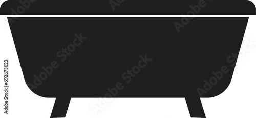 Bath icon . Bathtub icon isolated on white background . Vector illustration