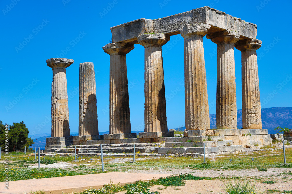 Greece ruins of ancient Nimea on a sunny summer day Greece ruins of ancient Nimea on a sunny summer day