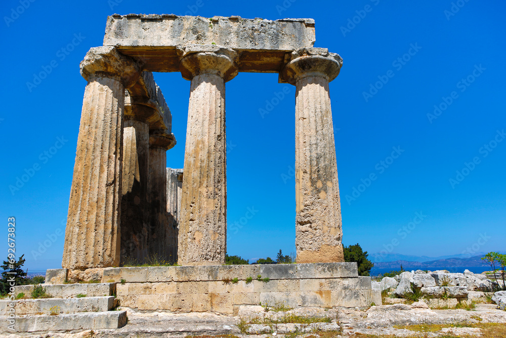 Greece ruins of ancient Nimea on a sunny summer day