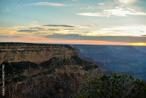 view on the south rim of the grand canyon, arizona, USA