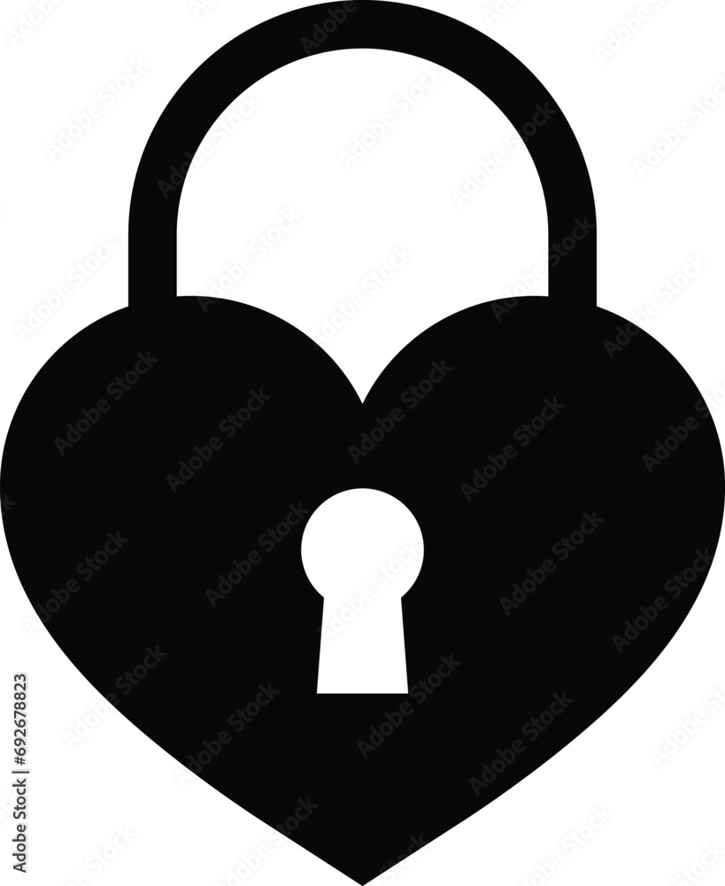Locked heart icon . Heart lock icon . Locked heart shaped padlock icon . Vector illustration Locked heart icon . Heart lock icon . Locked heart shaped padlock icon . Vector illustration