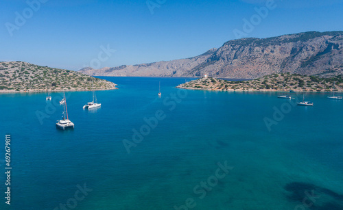 Anchorage on the Symi island in Greece