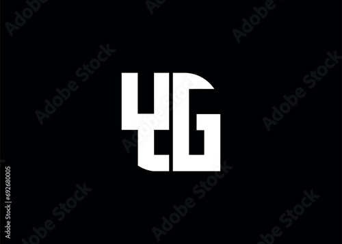 Monogram Letter YG Logo Design vector template