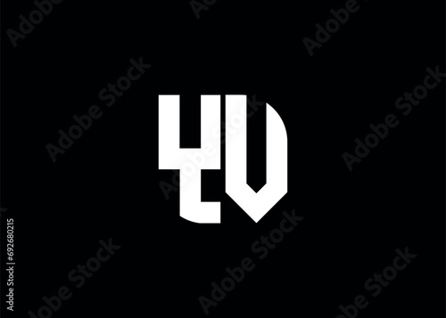 Monogram Letter YV Logo Design vector template.
