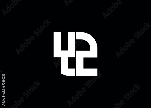 Monogram Letter YZ Logo Design vector template