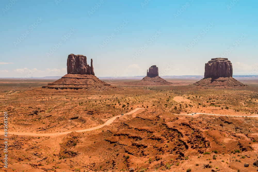red desert landscape of monument valley, arizona red desert landscape of monument valley, arizona