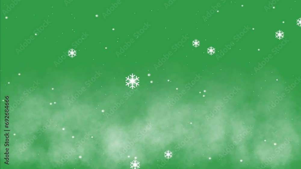 smoke effect and white snow falling on green screen background smoke effect and white snow falling on green screen background